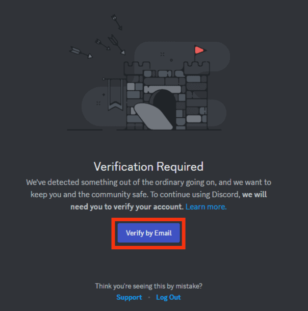 Click On Verify By Email Button