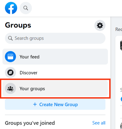 Click On Your Groups