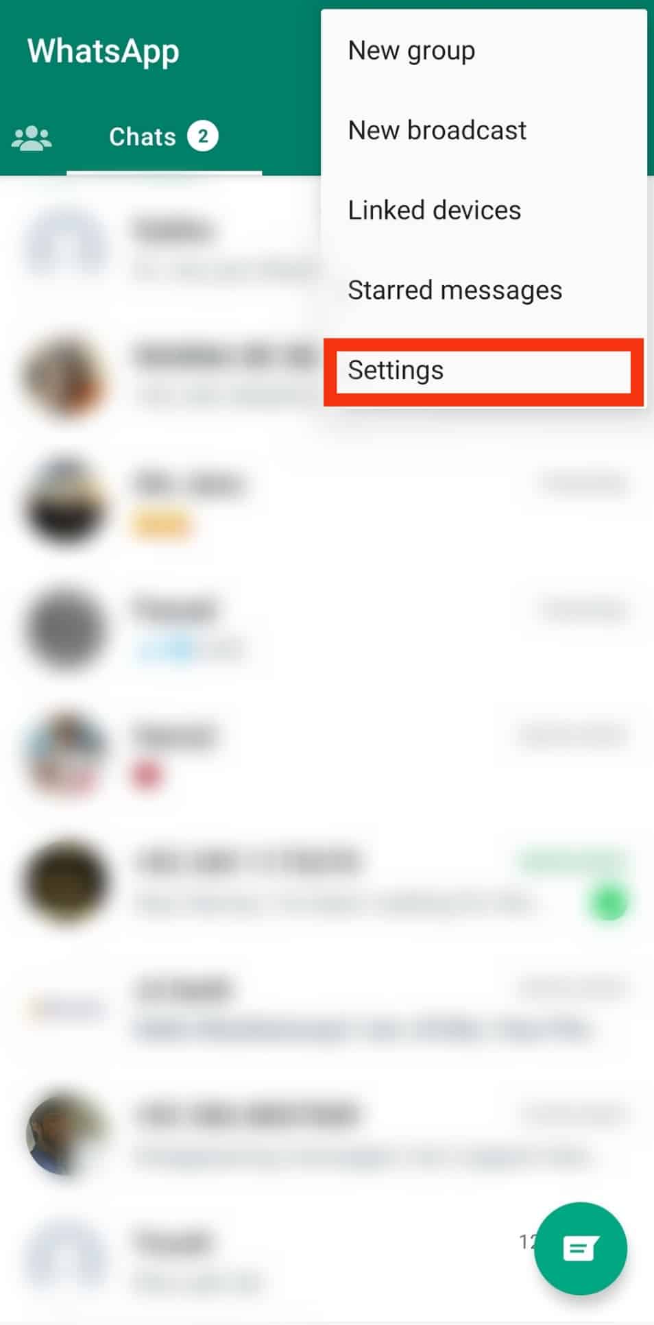 Click On Settings