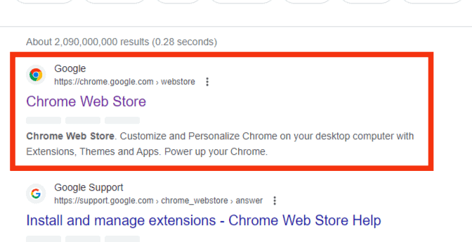 Click On The Chrome Web Store