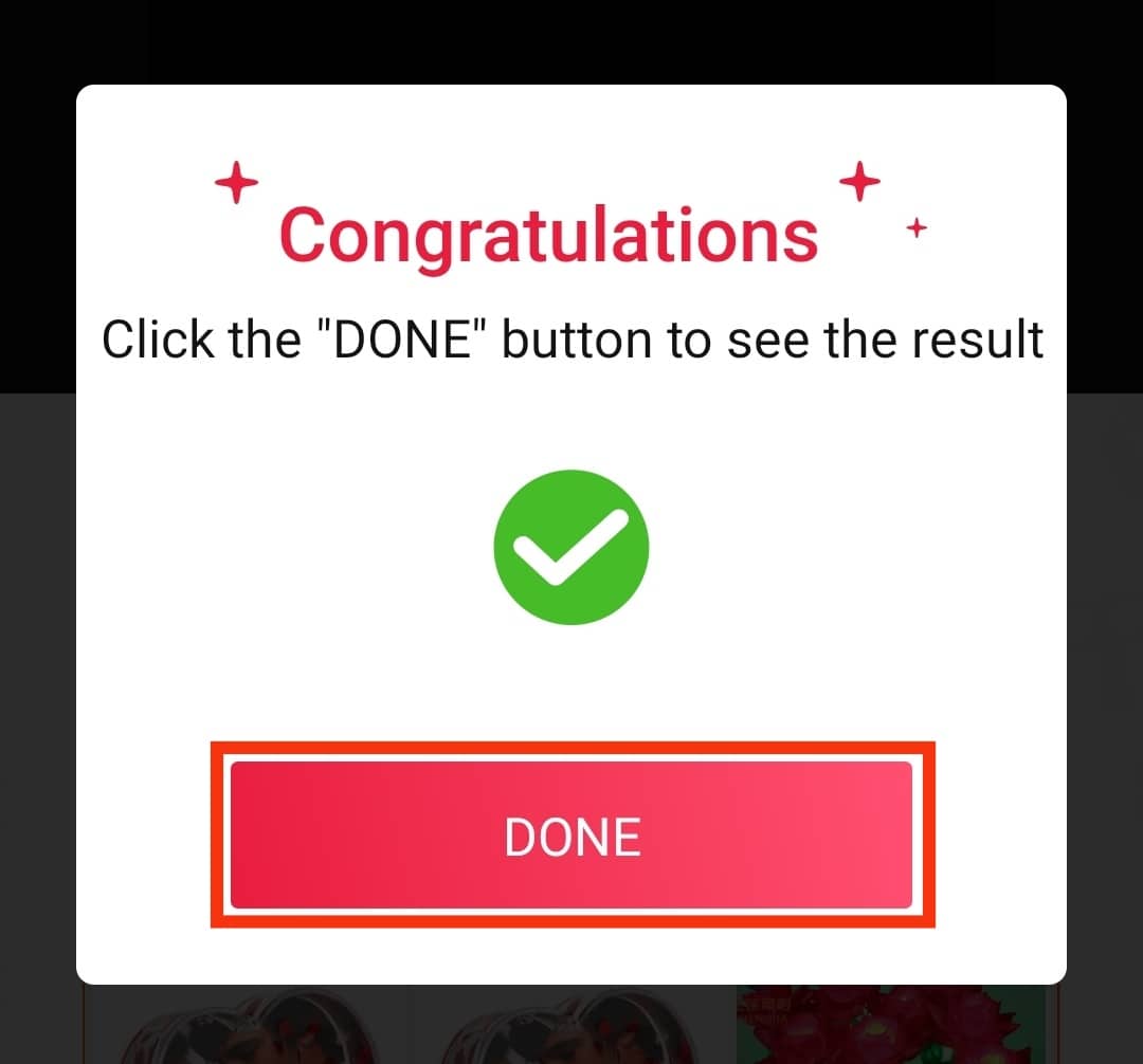 Click On The Done Button