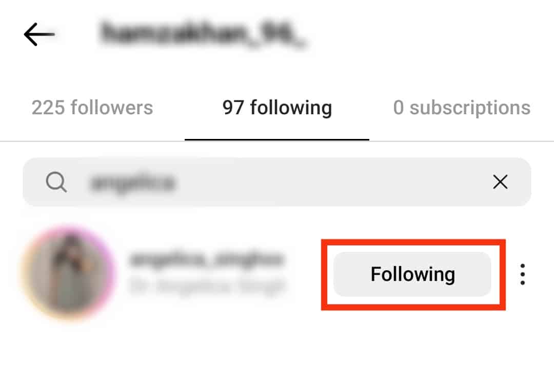 Click On The Following Button Next To Their Profile