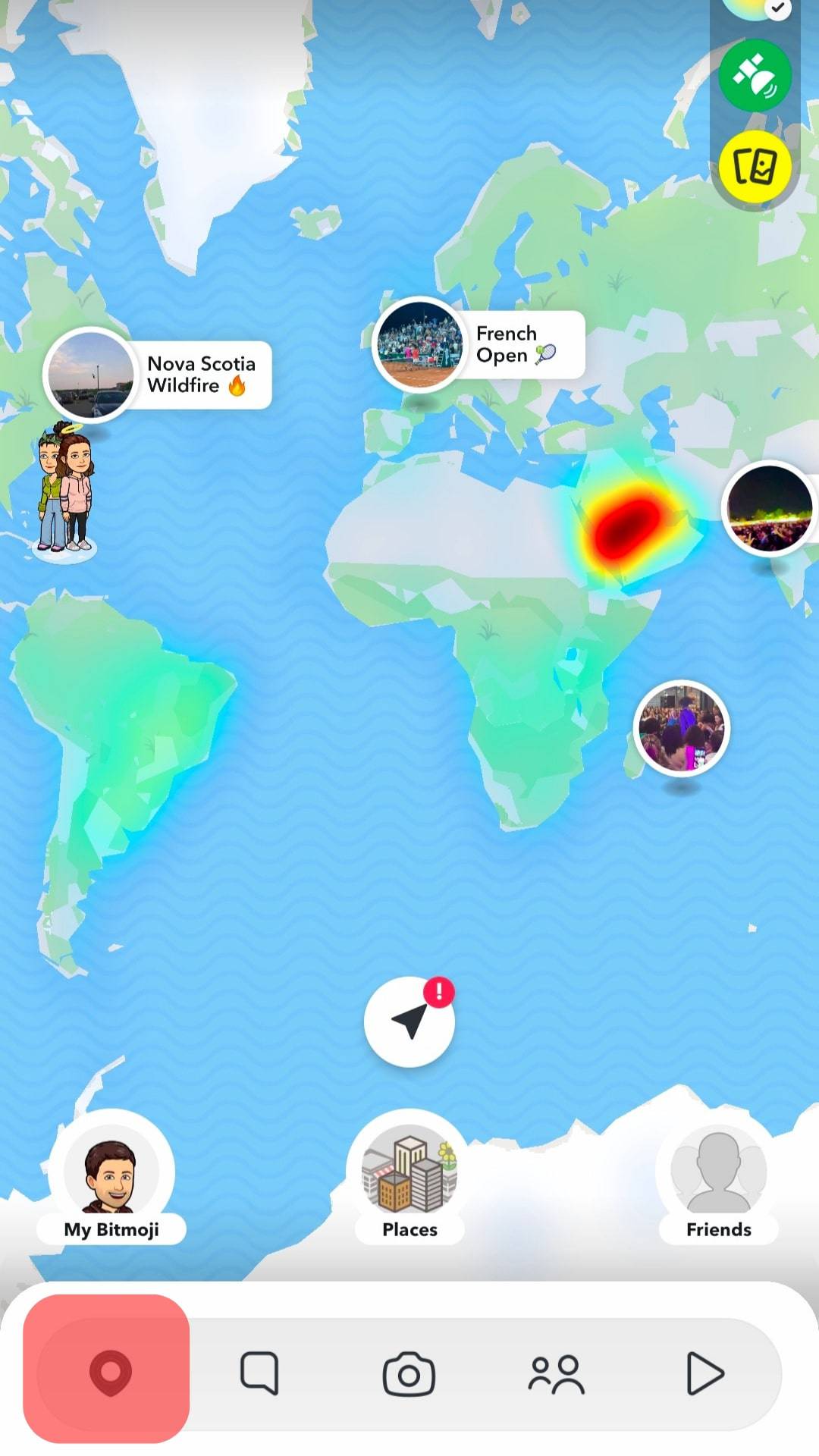 Click On The Location Icon Snapchat