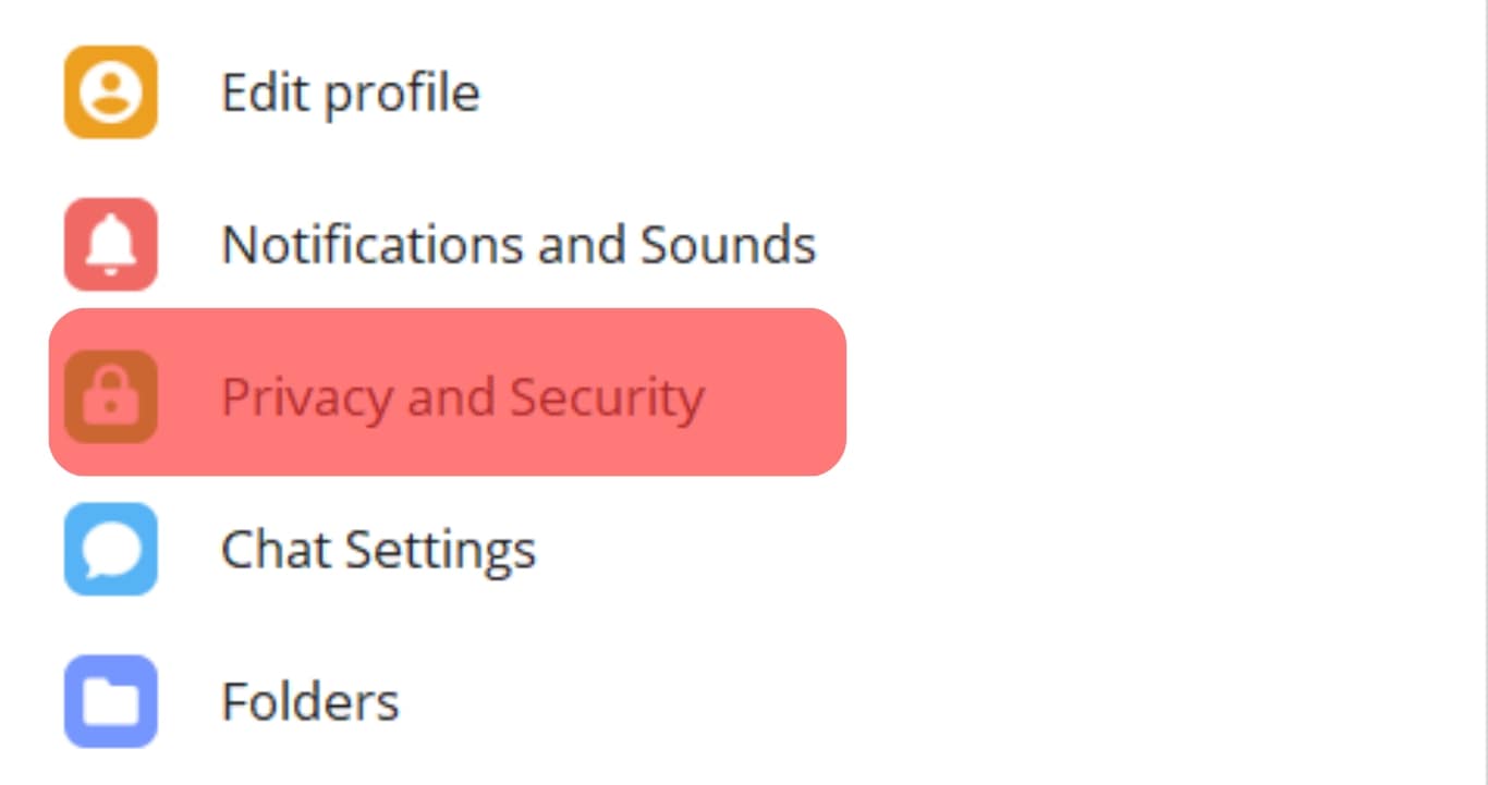 Click On The Privacy And Security Option