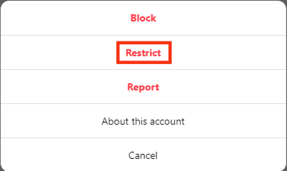 Click On The Restrict Option