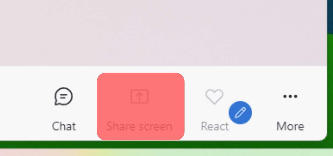 Click On The Screen Share Icon