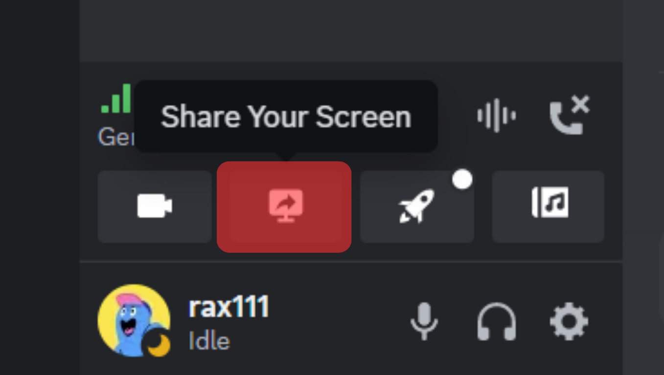 Click On The Share Your Screen Option
