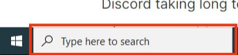Click On The Windows Search Icon