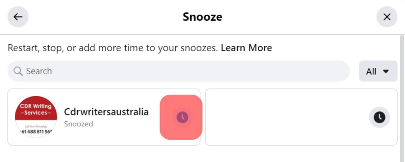 Click On The Blue Clock Icon Next To Unsnooze