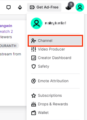 Click On The Channel Option