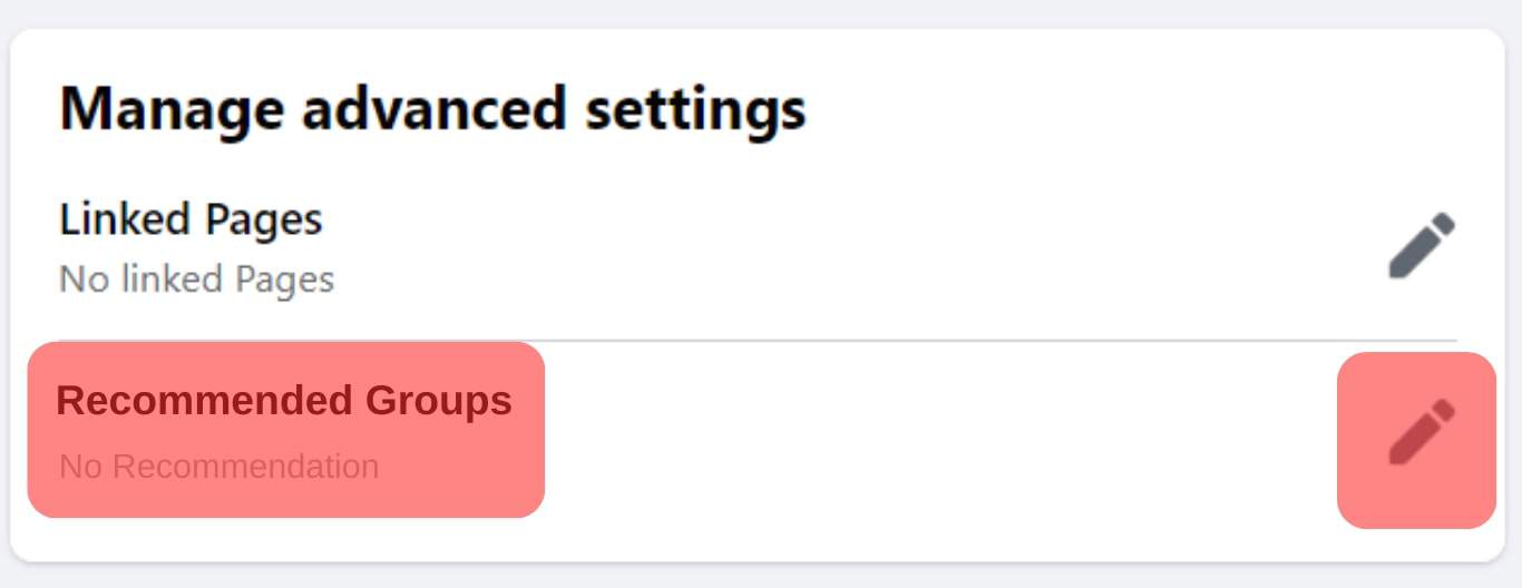 Click On The Edit Icon Next To Recommended Groups.