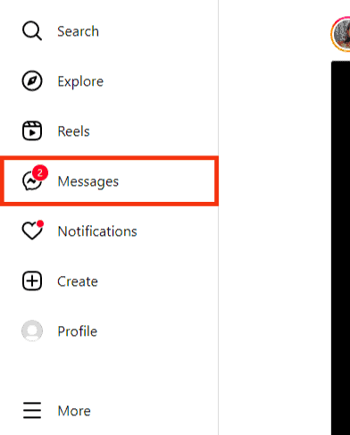 Click On The Messages Option