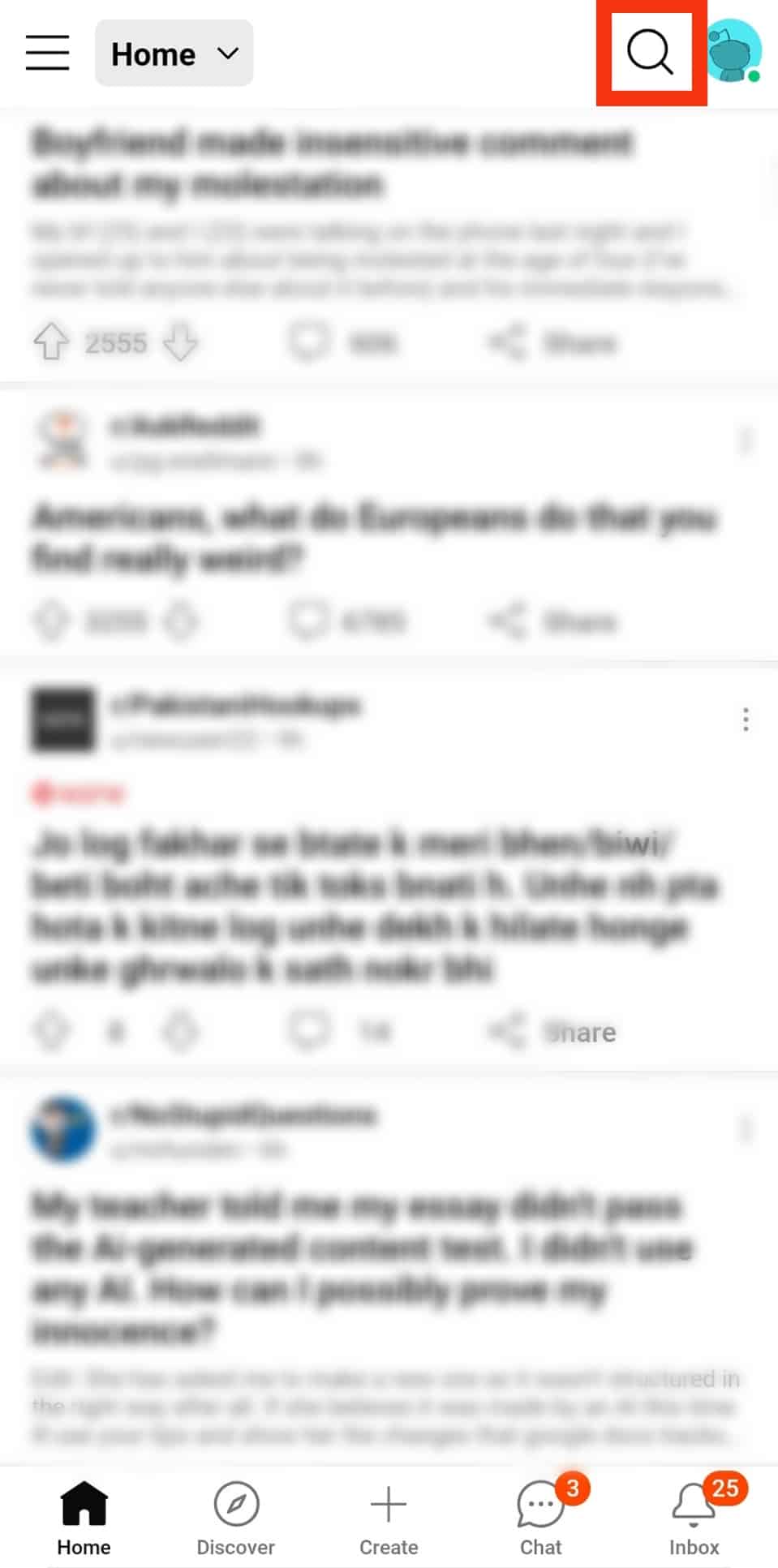 Click On The Search Icon At The Top