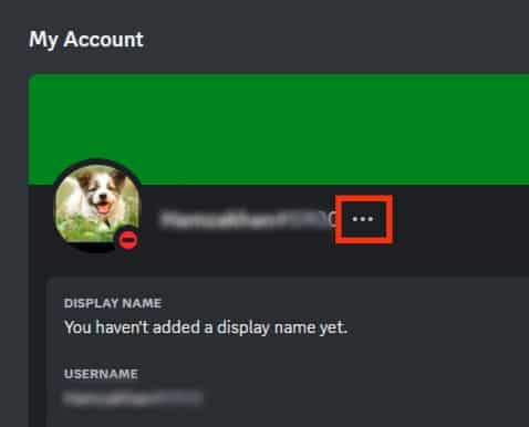 Click On&Nbsp;The Three Dots&Nbsp;Next To Your Username