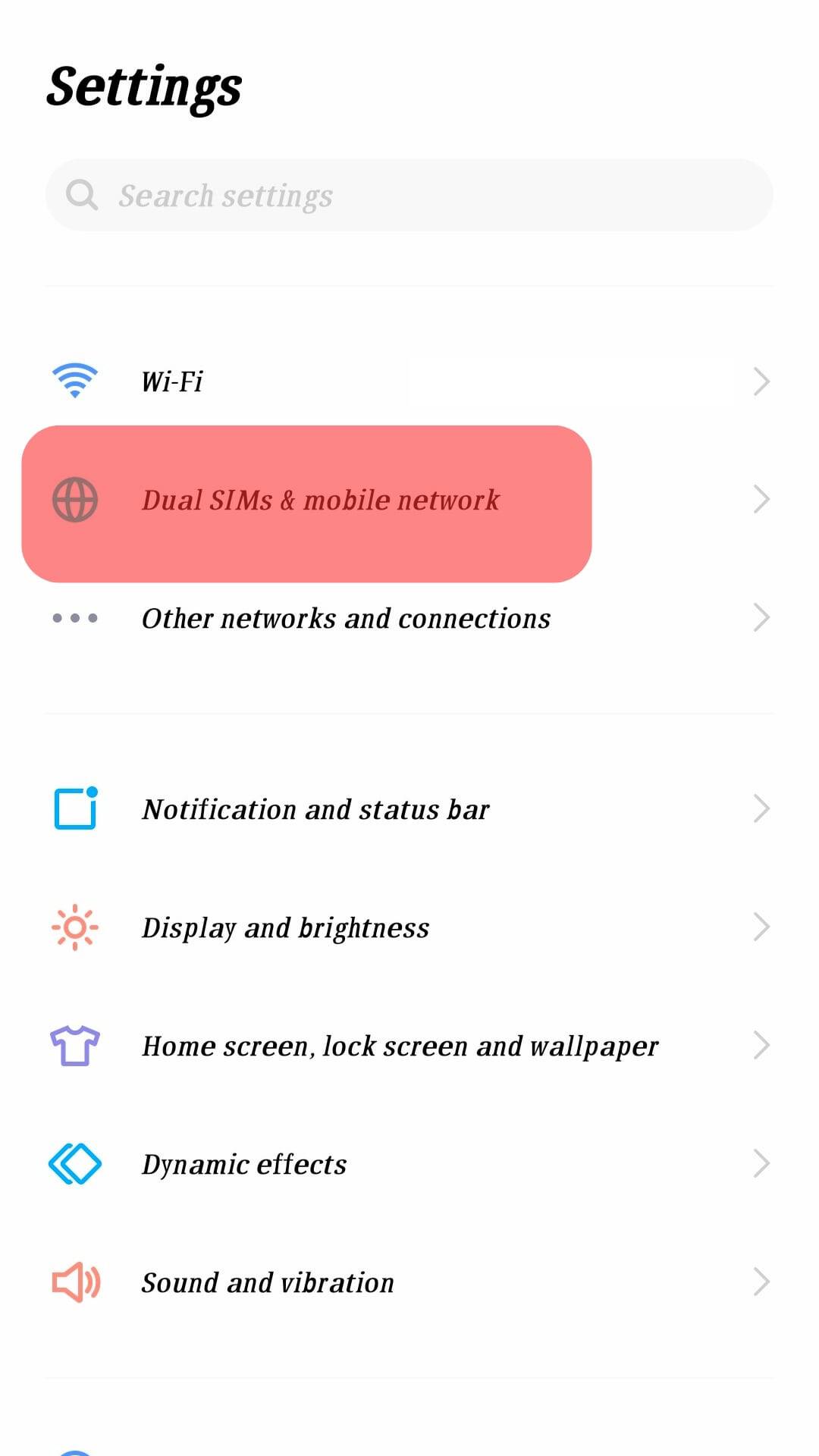 Click On Your Mobile Network Setting.