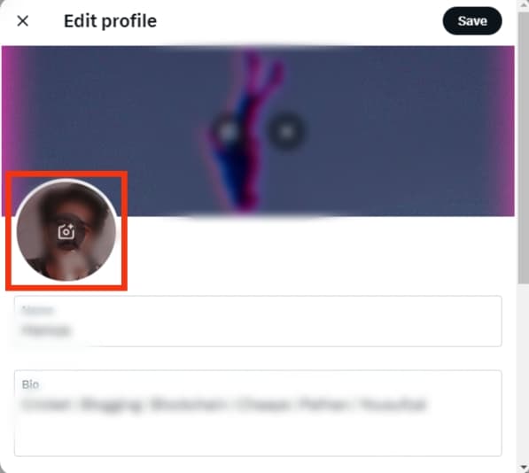 Click On Your Profile Picture In A Circle
