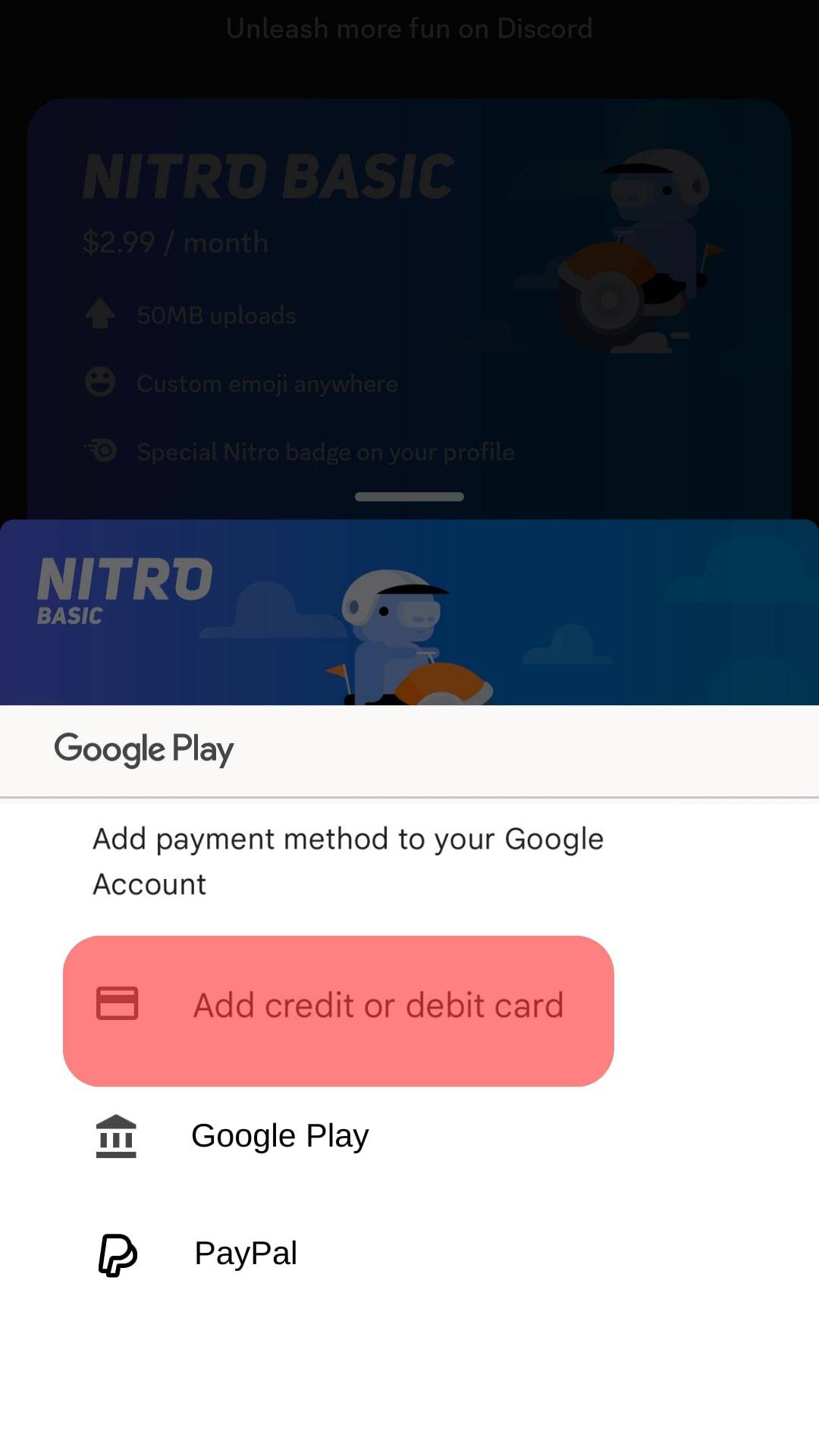 Click The “Add Credit Or Debit Card” And Enter The Card’s Details.
