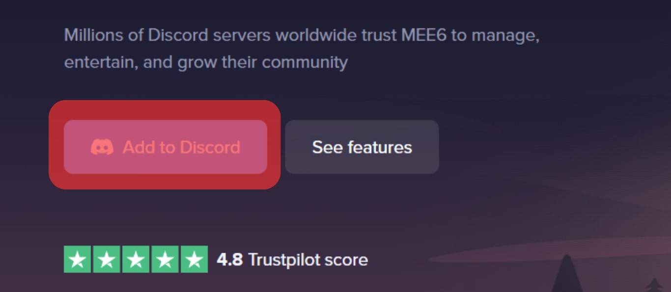 Click The Add To Discord Button Mee6