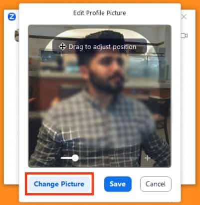 Click The Change Picture Option