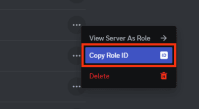 Click The Copy Role Id Button