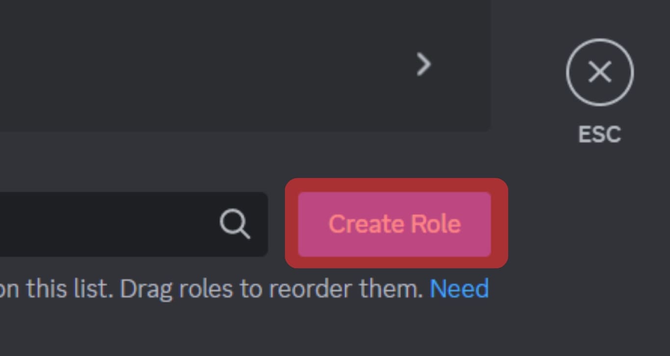 Click The Create Role Button. 