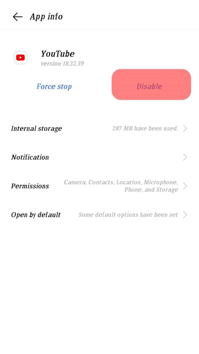 How To Disable YouTube App ITGeared