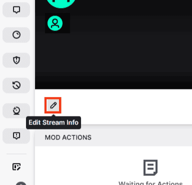 Click The Edit Stream Info Pencil Icon