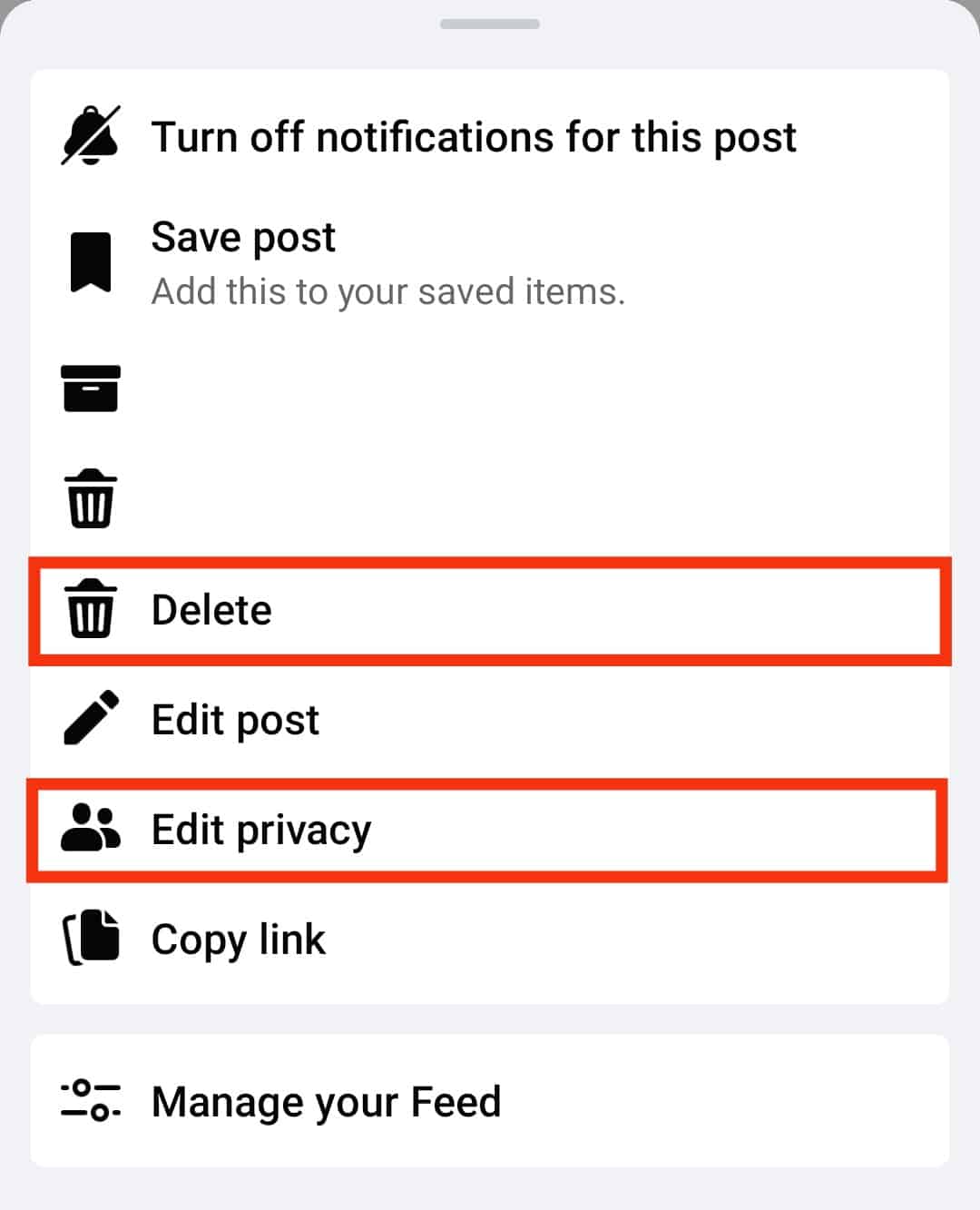 Click The Edit Privacy Or Delete Button