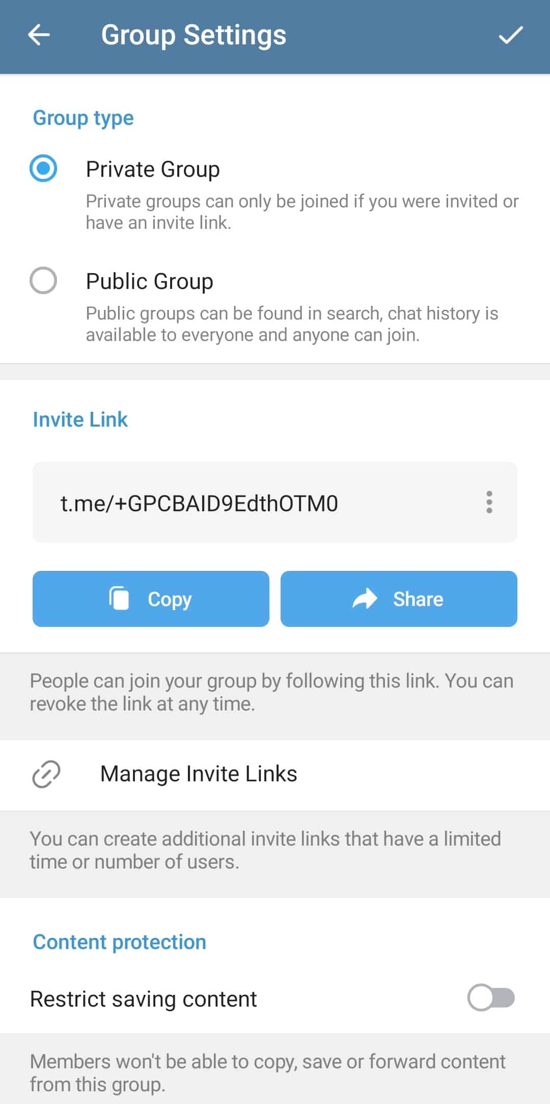 Click The Group Type To Manage