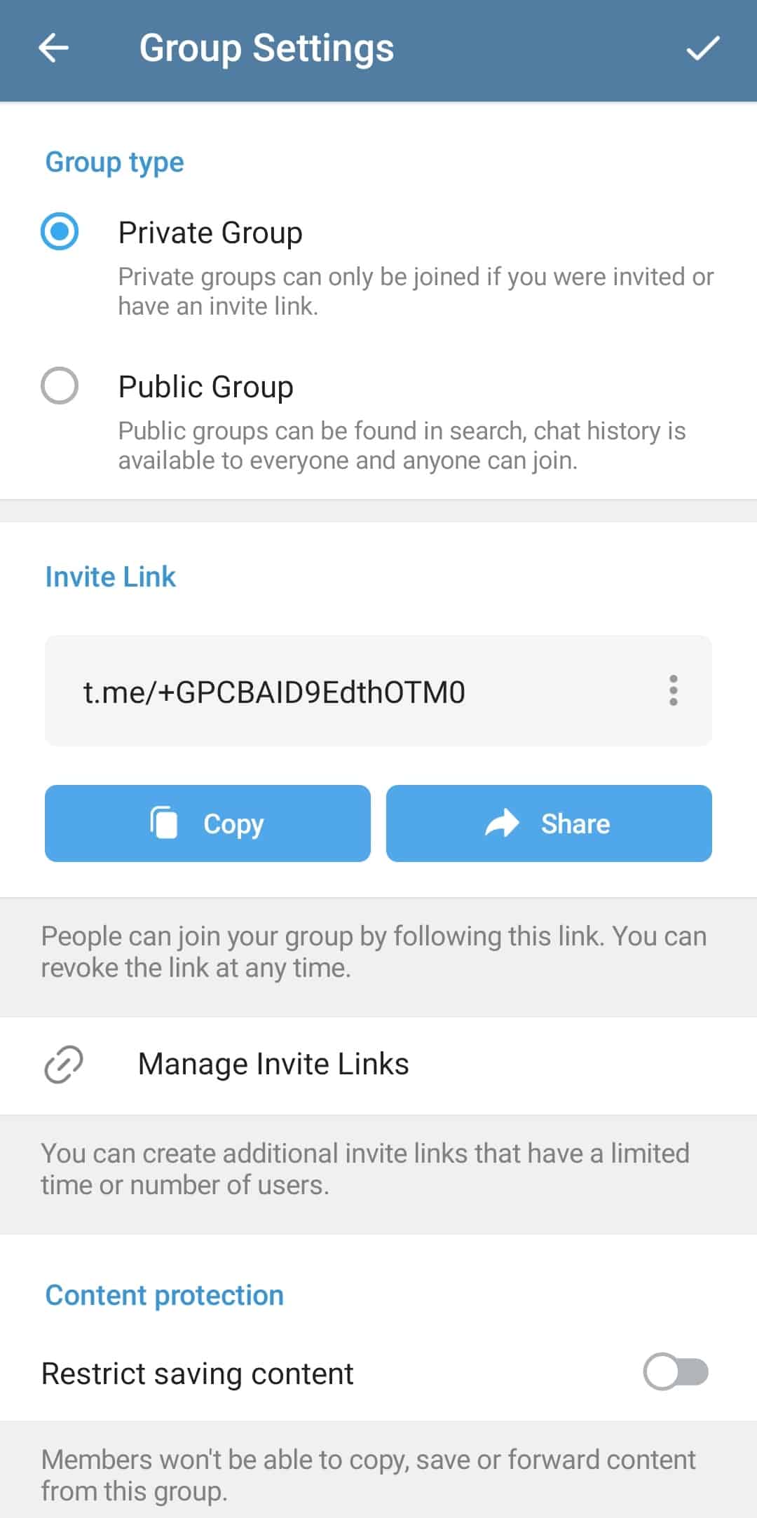 Click The Group Type To Manage