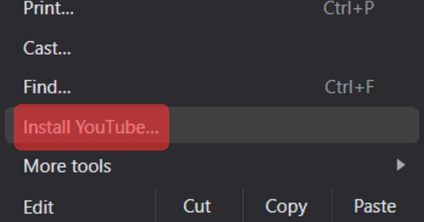 Click The Install Youtube Button