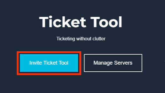 Click The Invite Ticket Tool Button