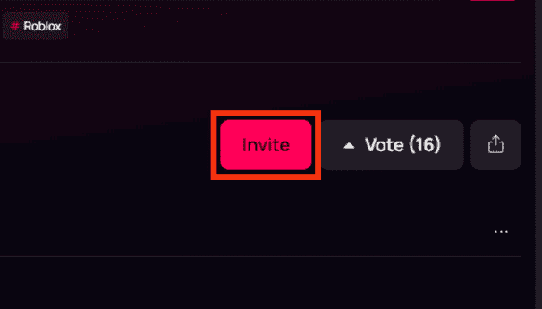 Click The Invite Button