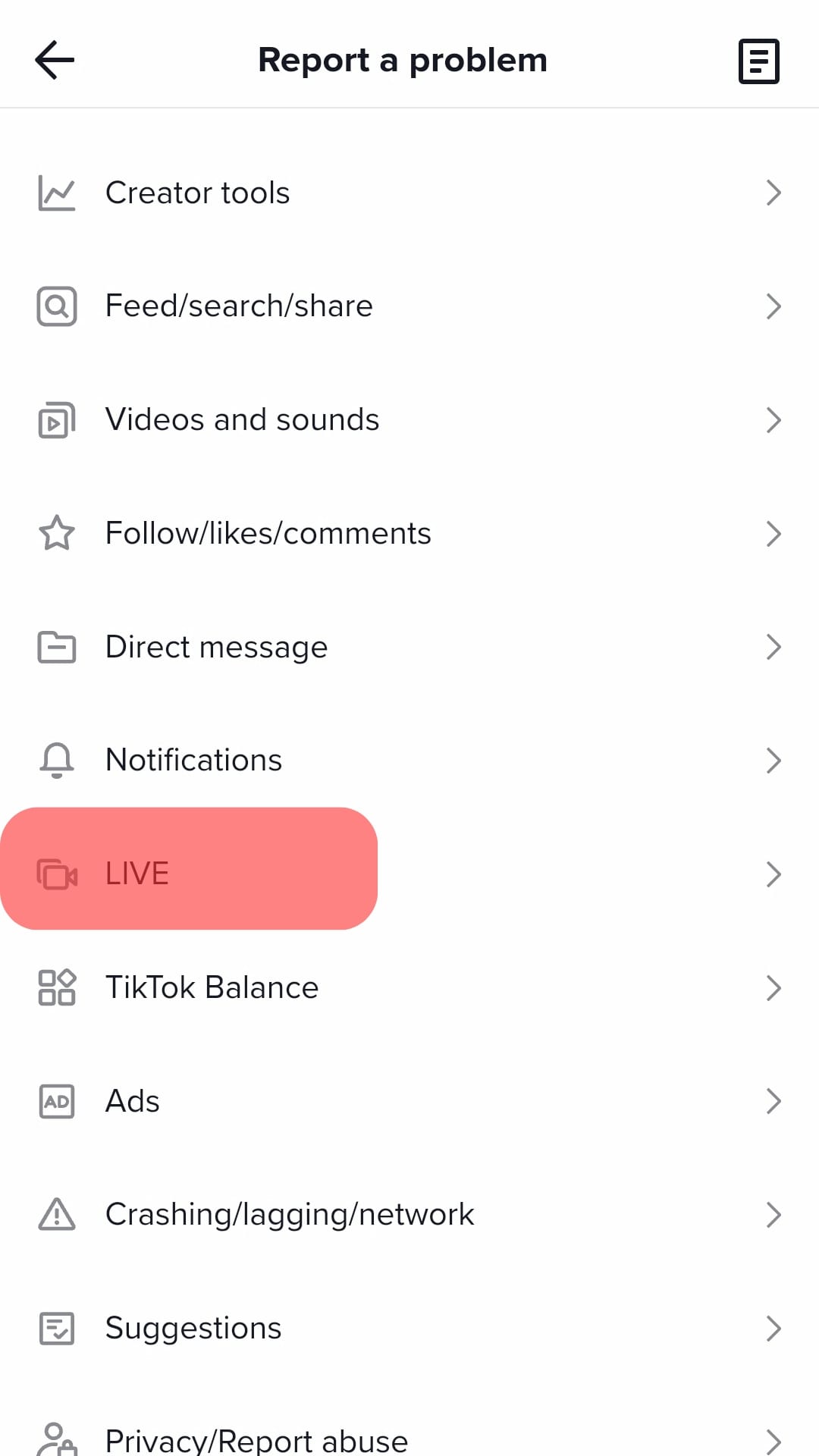 Click The Live Option.