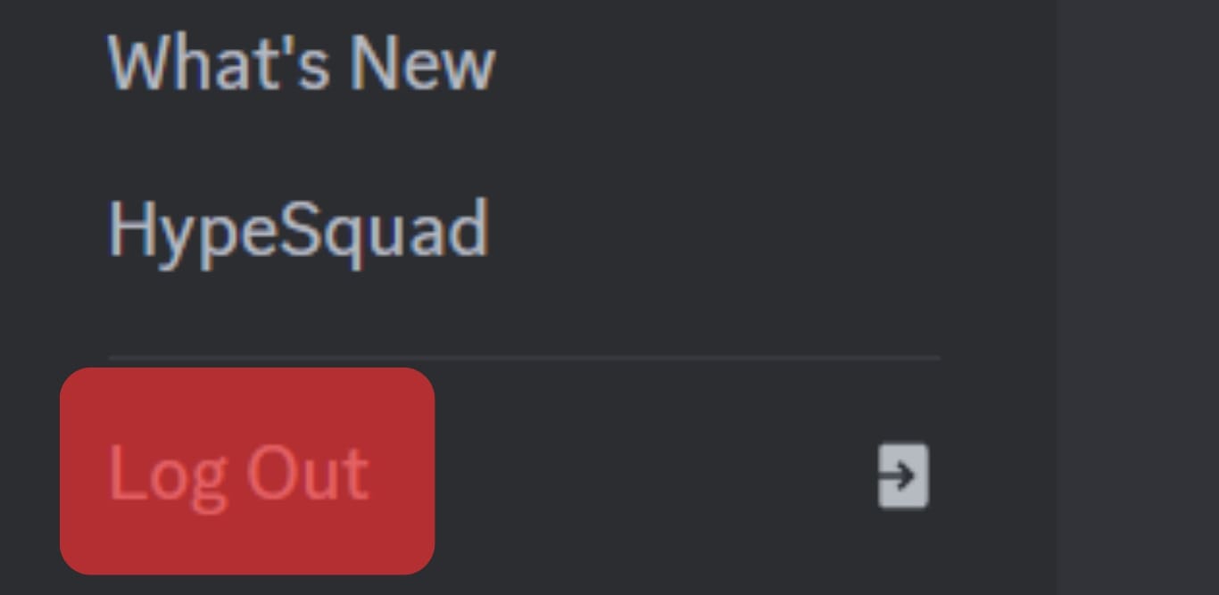 Click The Log Out Button Discord Pc