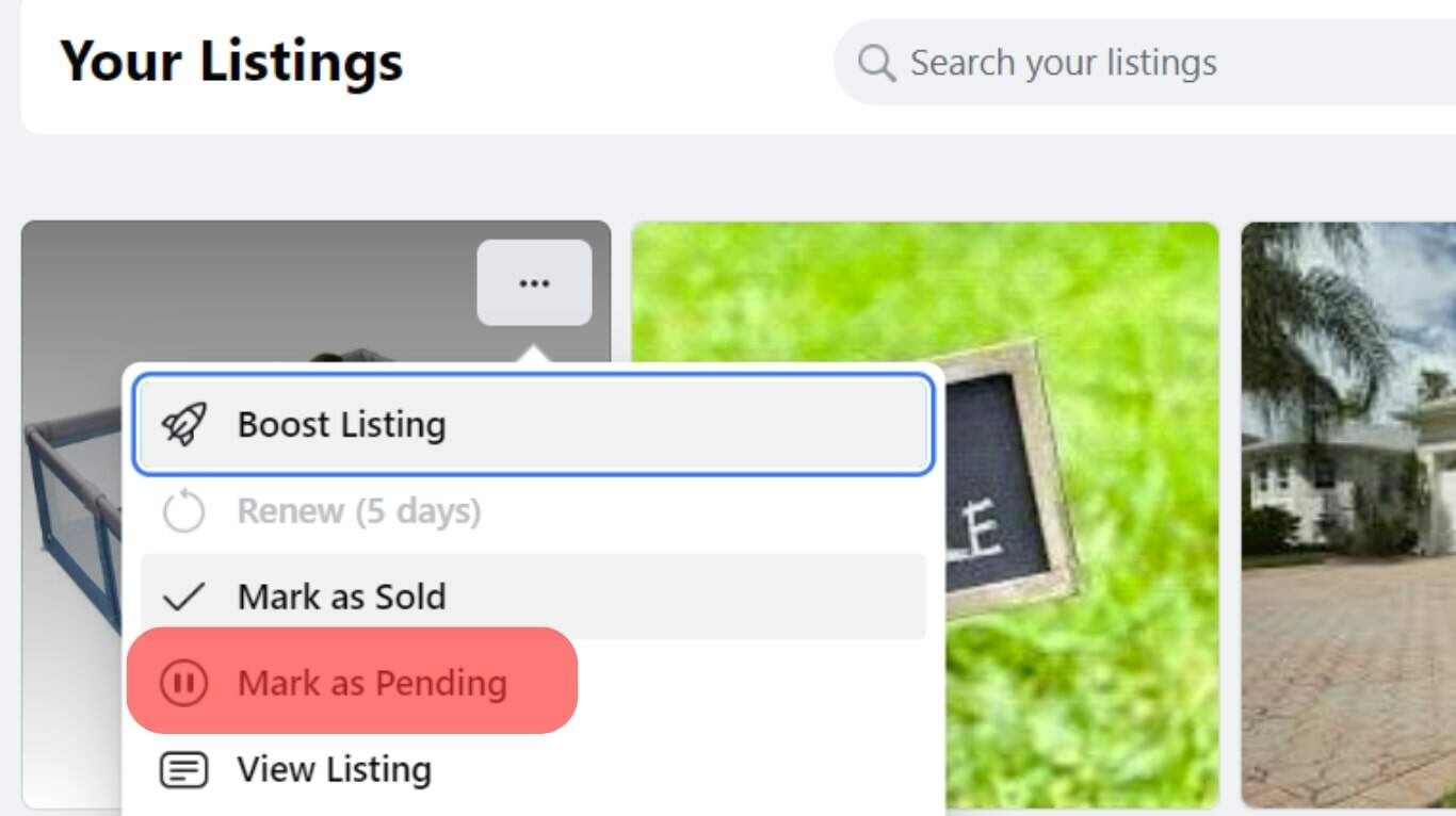 Click The Mark As Pending Option