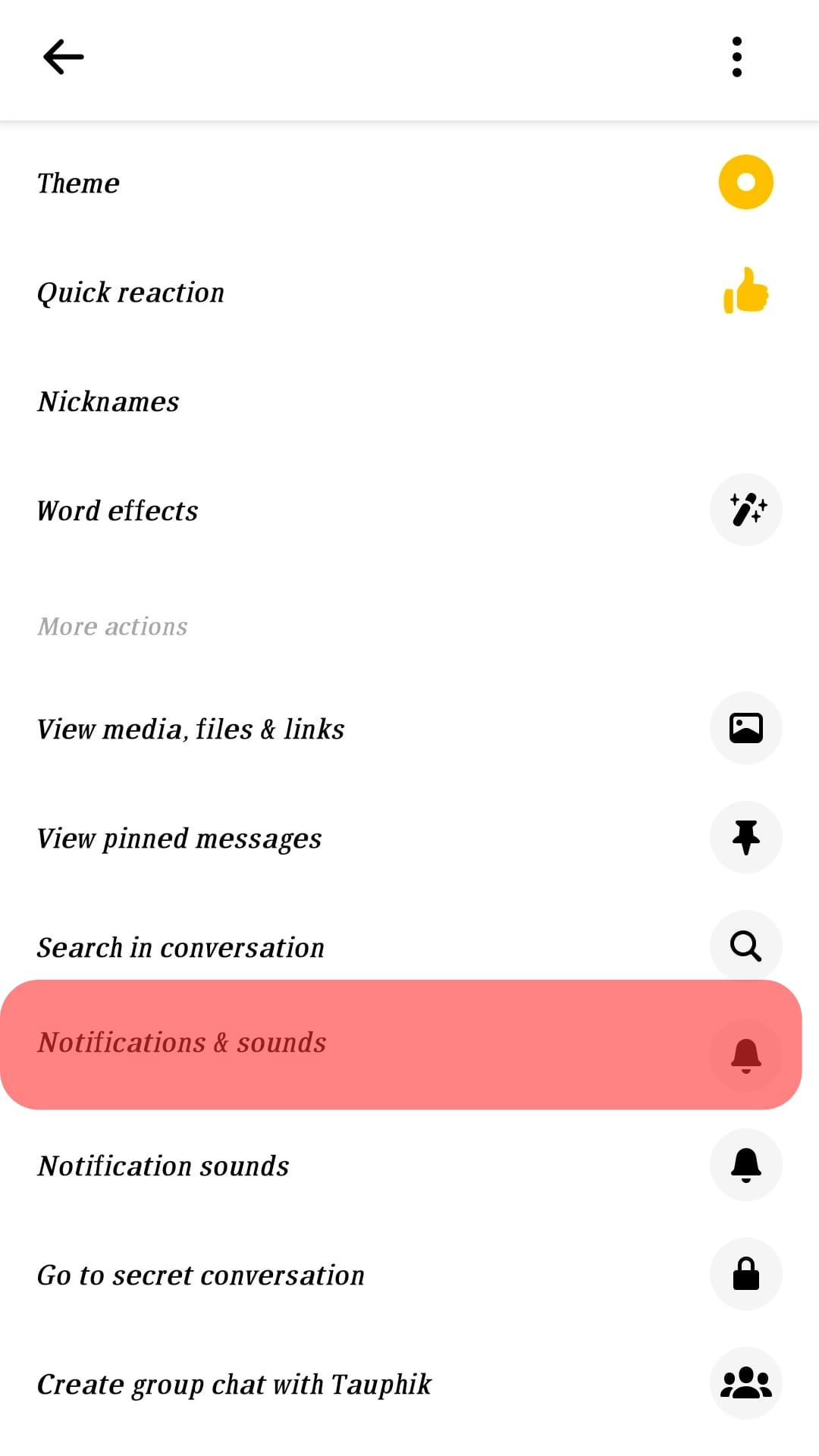 Click The Notifications Sounds Option