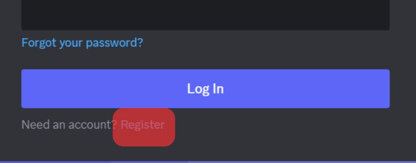 Click The Register Button.