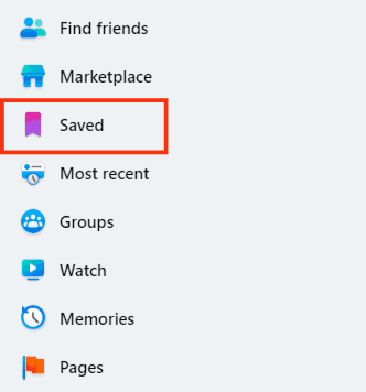 Click The Saved Button On Left