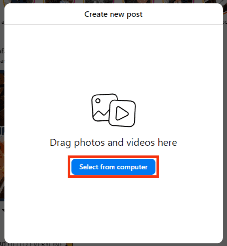 Click The Select From Computer Option