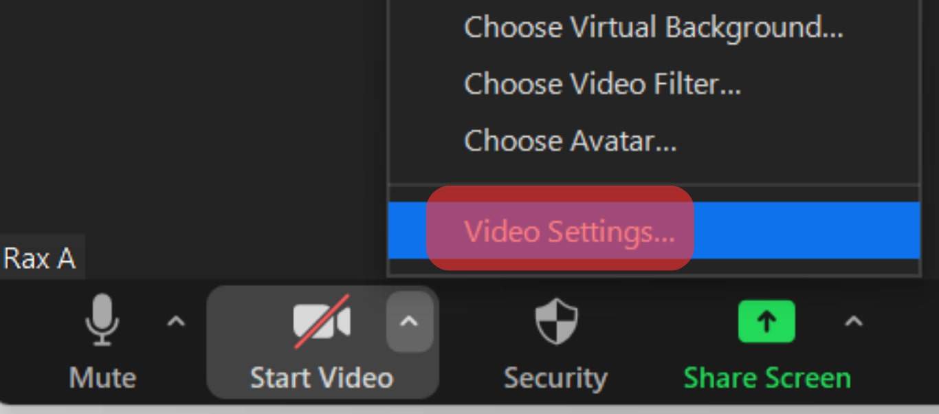 Click The Video Settings Option