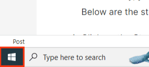 Click The Windows Menu Icon