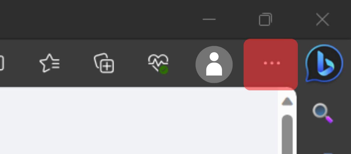 Click The Horizontal Ellipsis At The Top Right Corner Edge Browser
