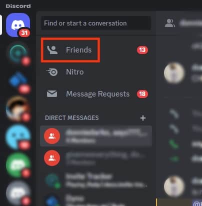 Click The Option For Friends