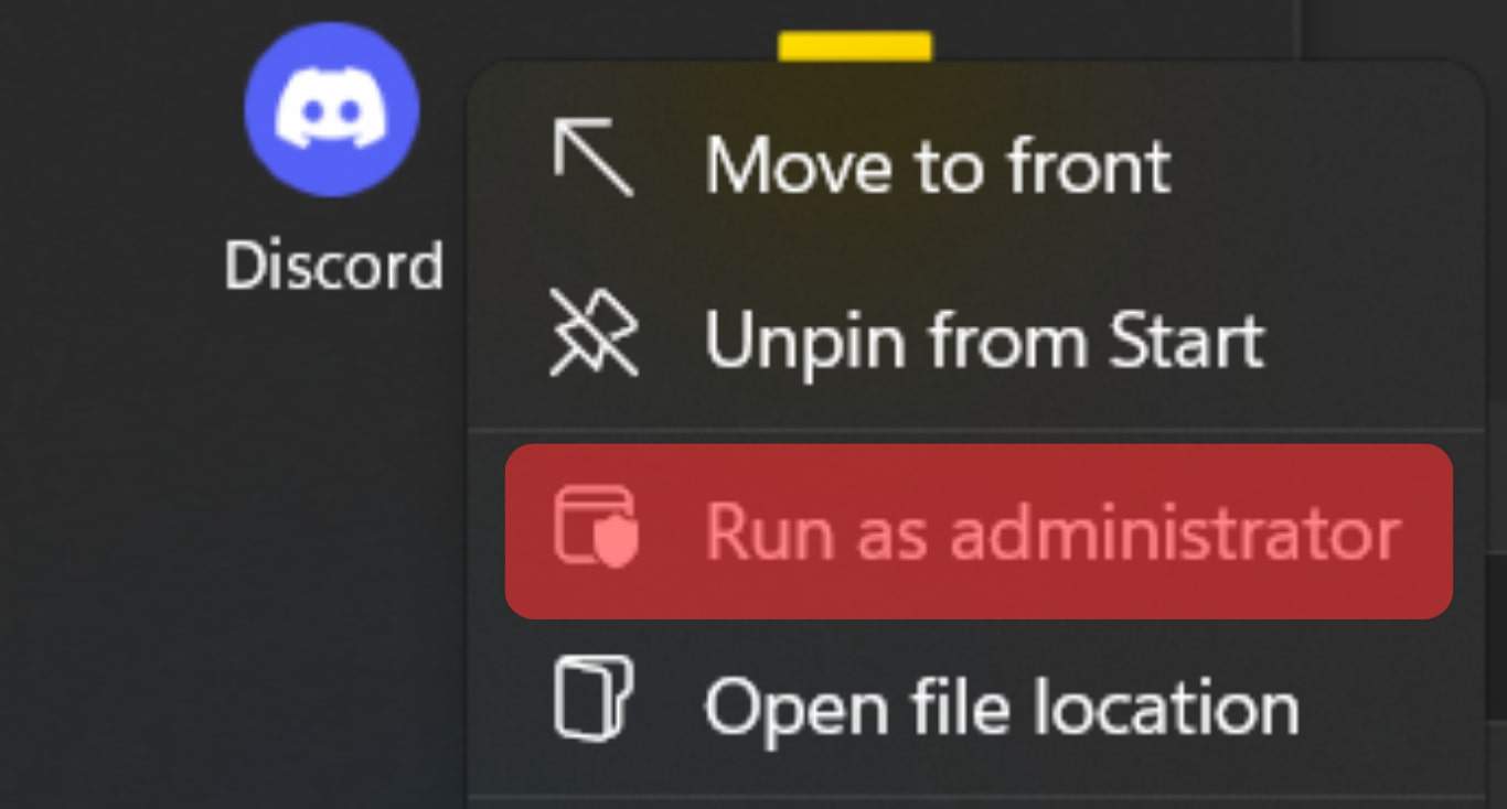 Click The Option For Run As Administrator.
