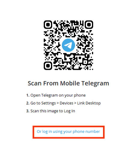 Click The Option To Login In With Your Phone Number