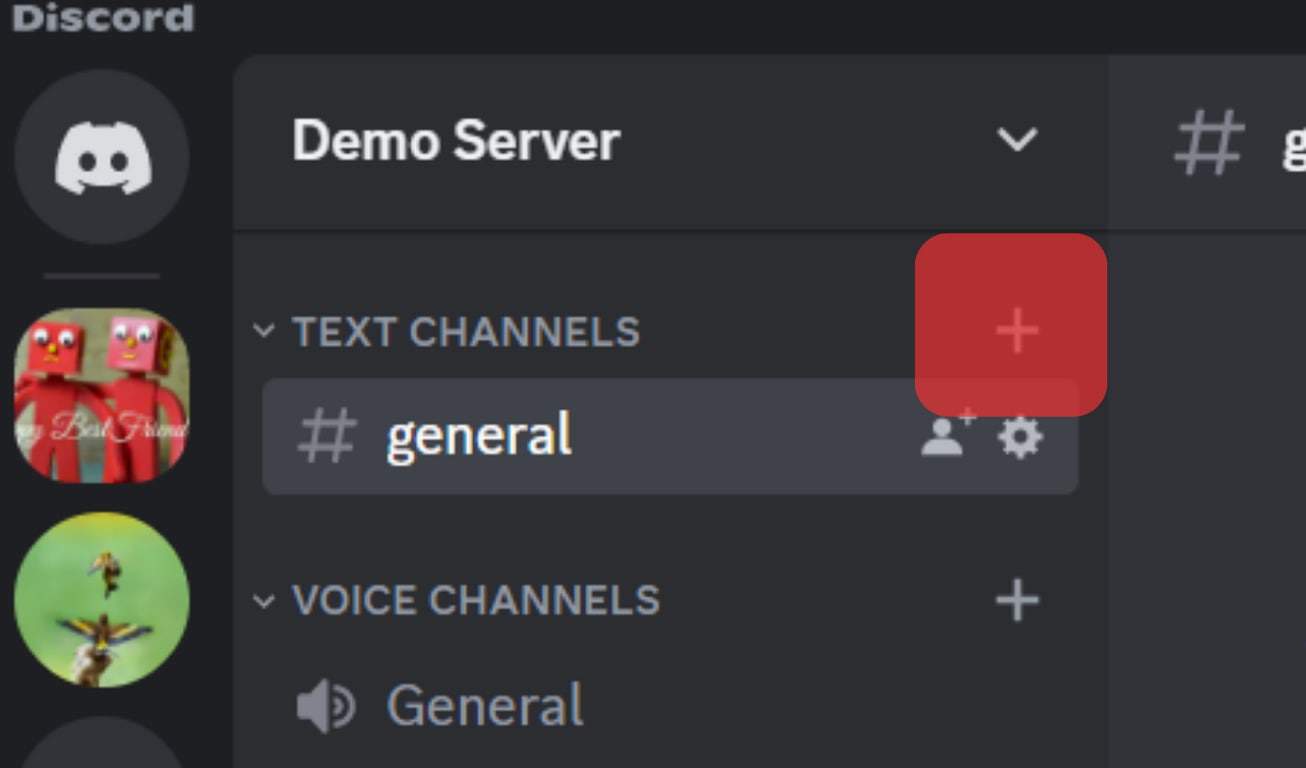 Click The Plus Icon Next To Text Channels