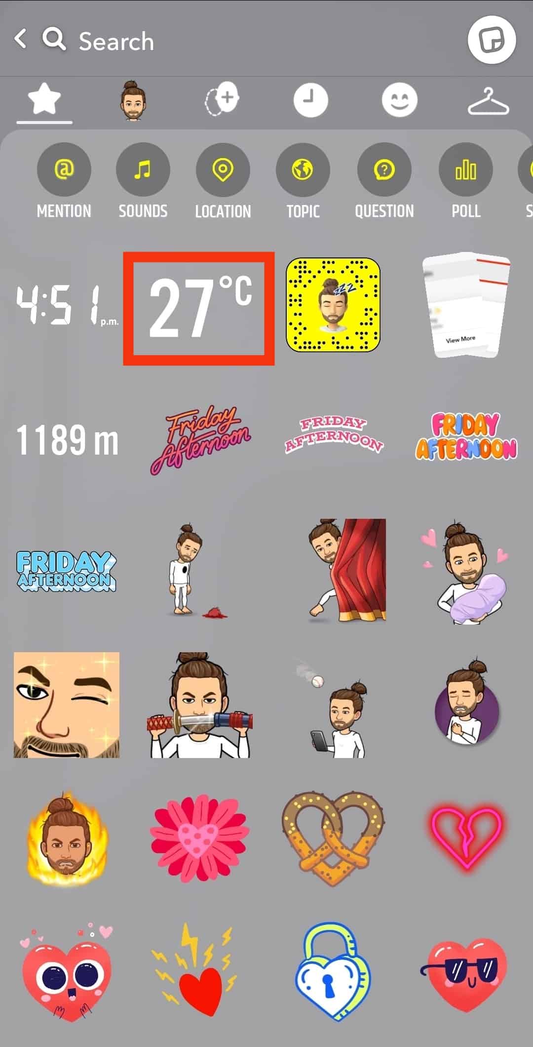 Click The Temperature Sticker