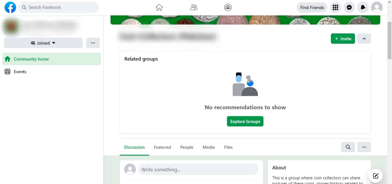 Clicking On The Group Will Take You To Its Homepage