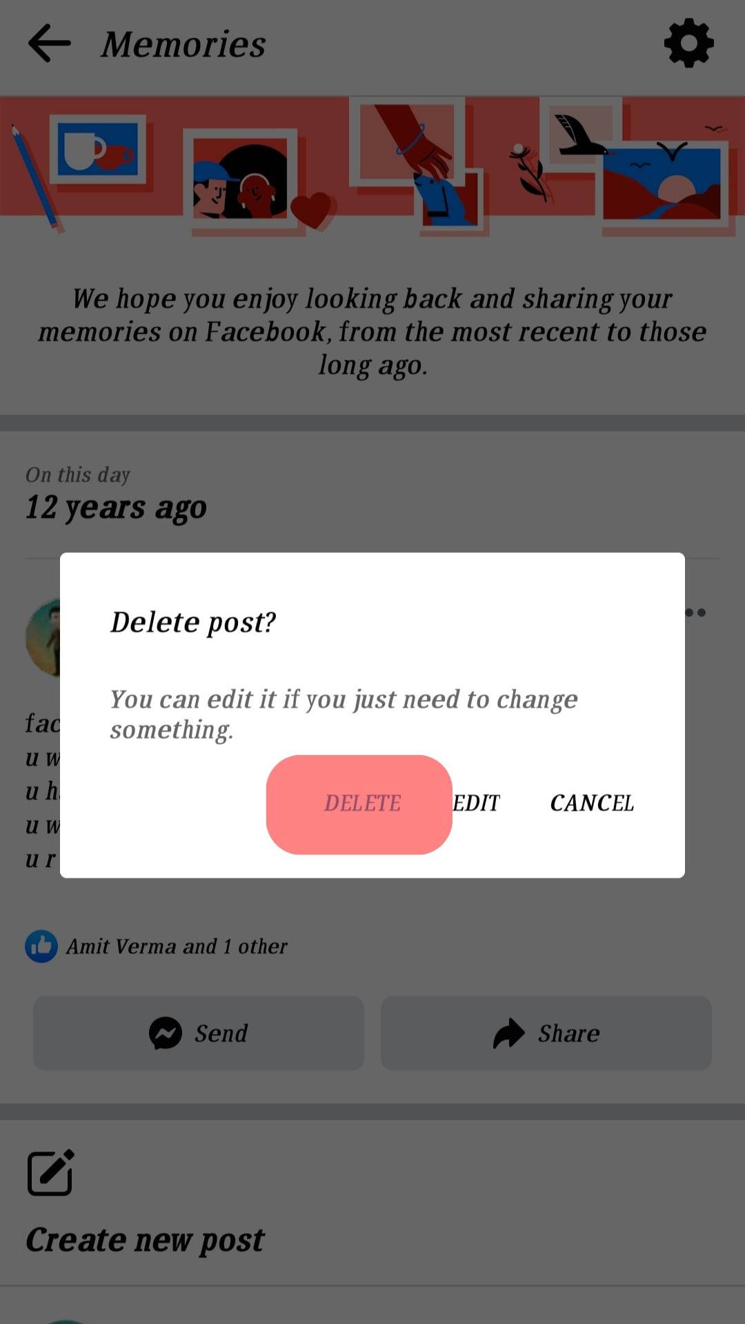 Confirm By Clicking On Delete
